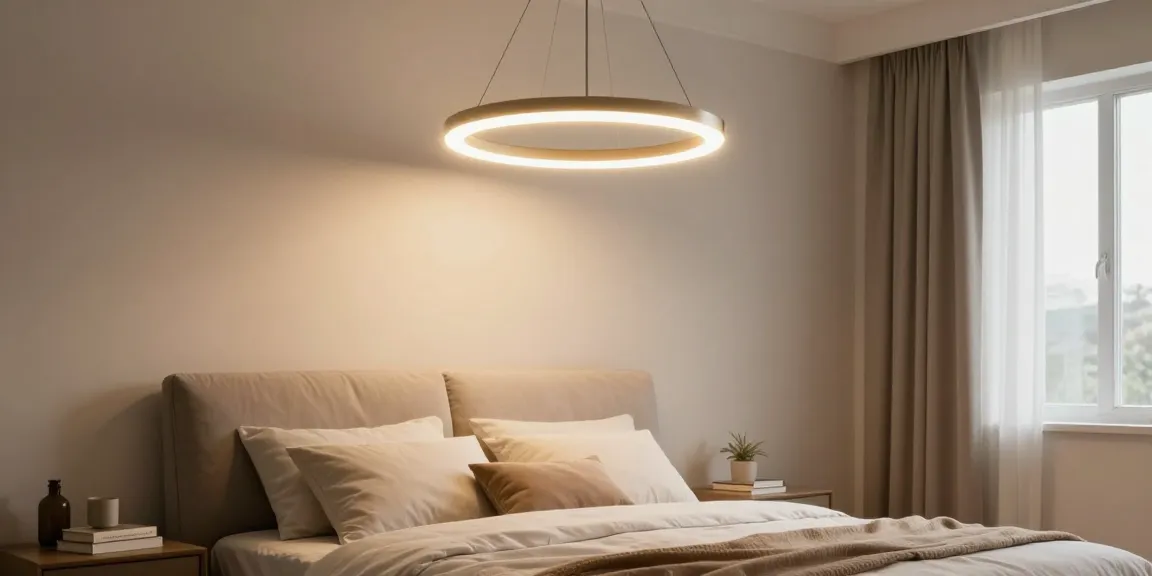 Lustra dormitor elegantă, iluminare caldă, atmosferă de relaxare, serviciu local de calitate.