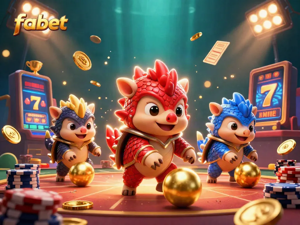 Experience intense gameplay with fabet's dynamic rivalry in this vibrant casino scene.