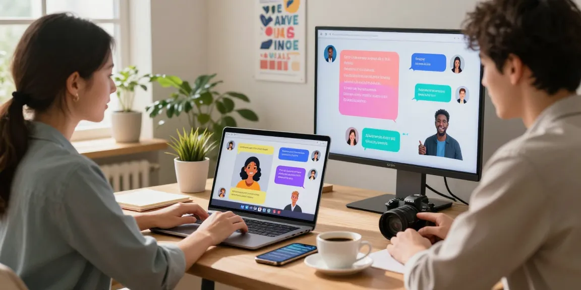 Interactive session with crushon ai in a cozy home office.