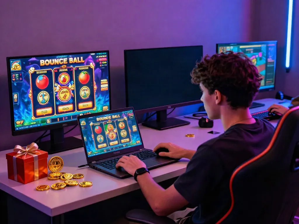 Player enjoying the GGSOFT slot game, vibrant graphics on screen.